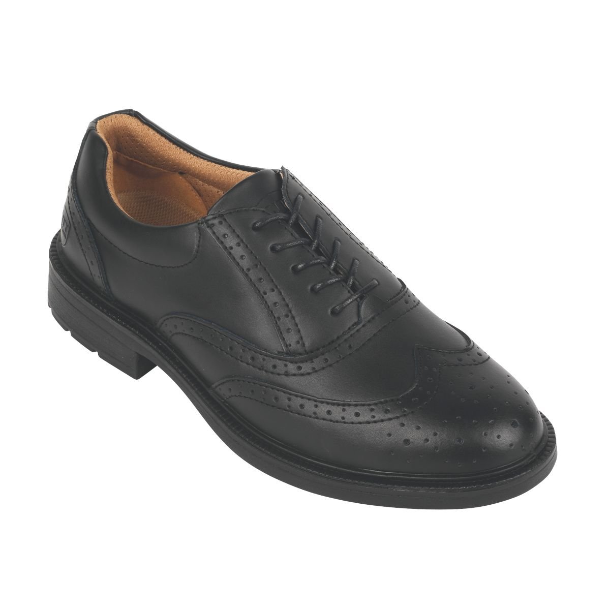 City Knights Brogue Executive Safety Shoes Black Size 9