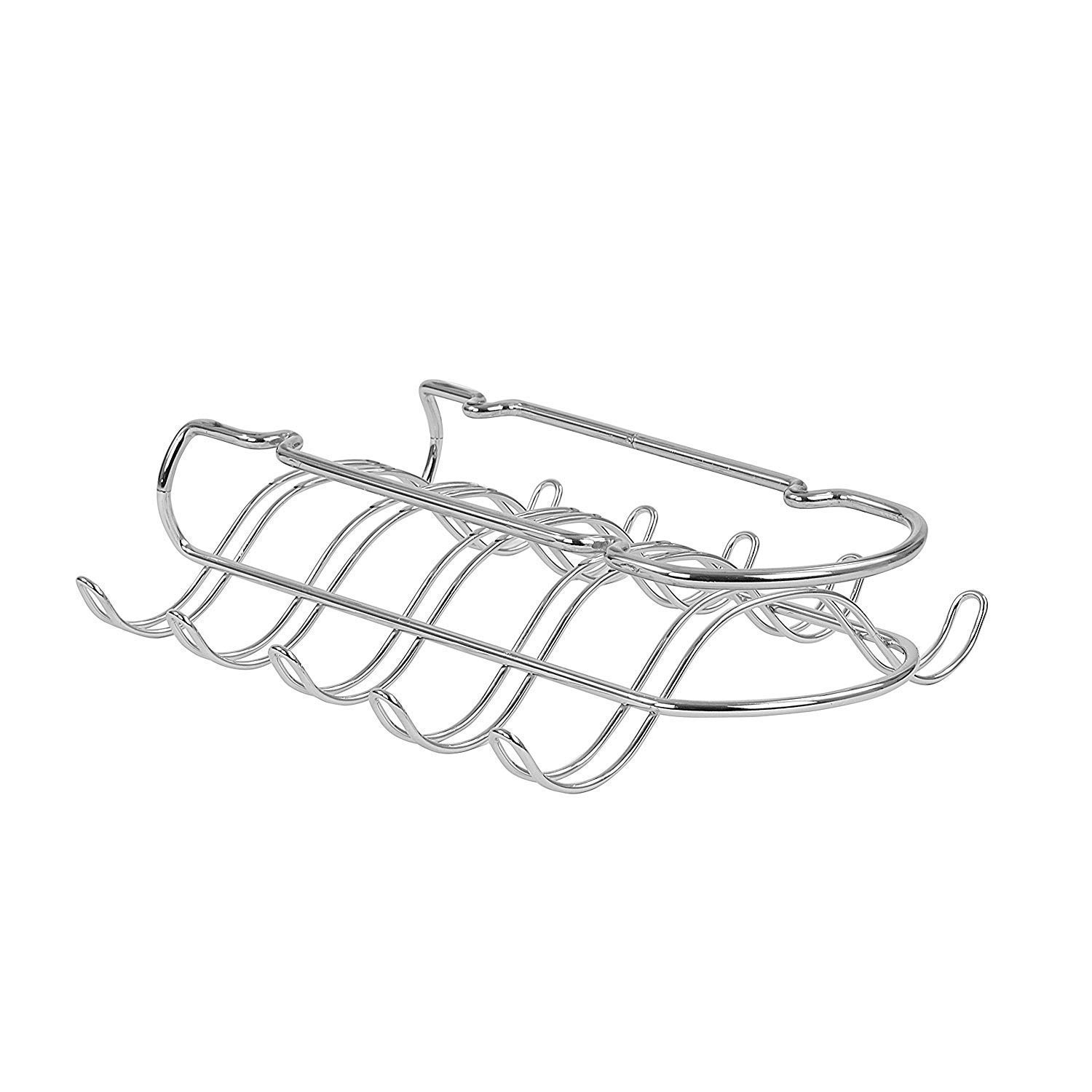 Spectrum Diversified Decorative Kitchen Mounted Under Cabinet or or Over the Shelf Rack Holder for Hanging Coffee Mugs and Tea Cups, 10 x 8.5 x 3 inches Chrome