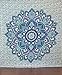 Indian Hippie Bohemian Psychedelic Ombre Floral Blue-green Queen-size-large-mandala Wall-hanging Tapestry-dorm