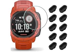 Miimall [10+2 Pack] Compatible for Garmin Instinct Screen Protector and Charger Port Protector