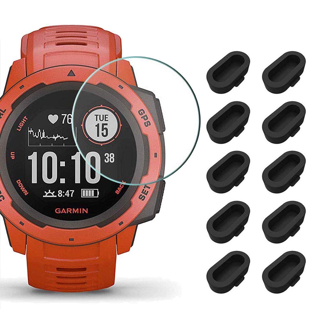 Miimall [10+2 Pack] Compatible for Garmin Instinct