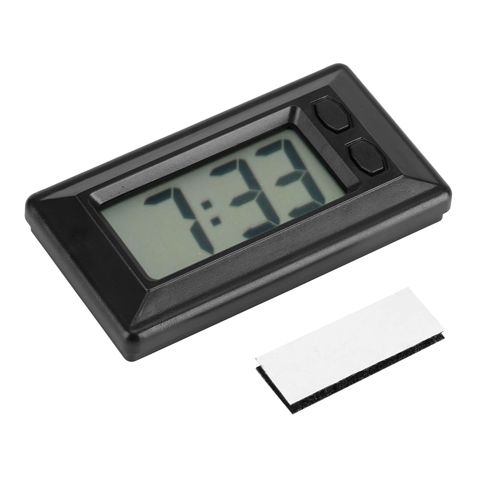 Garosa Digital LED Alarm Clock with Date Time Calendar Display, Black, ABS, 77x42.4x17.7mm, for Bedroom Office Travel