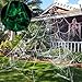 Unomor Halloween Decorations Outdoor 23×19 Feet Giant Spider Web Glow in The Dark for Halloween Garden, Yard - White