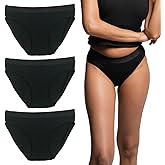 Confidence Women Period Underwear Breathable High Absorbency Menstrual Panties Leakproof Cotton Bikini Panty 3 Pack