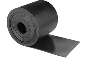 VUAOHIY Neoprene Rubber Sheet, Solid Rubber Seal Strips for DIY Gasket Materials, Oil-Resistance, Sound Reduce and Anti-Slip for Flooring, Pads, Bumpers, Supports (3.2In x 1/16In x 10Ft)