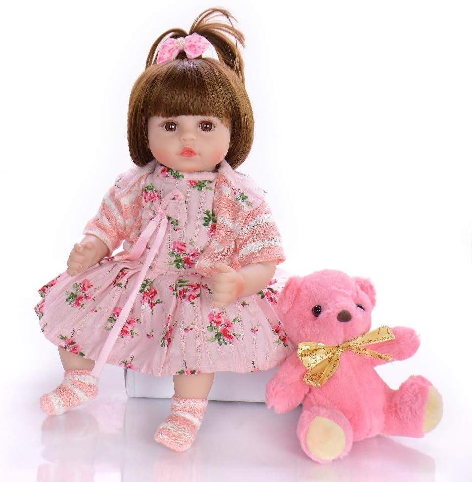 Prezzo LVYE1 18 Pollici Realistica Reborn Baby Doll in Silicone Morbido 46 Centimetri Reale in Cerca di Giocattolo del Bambino per I Bambini di Natale Regali di Compleanno Offerte