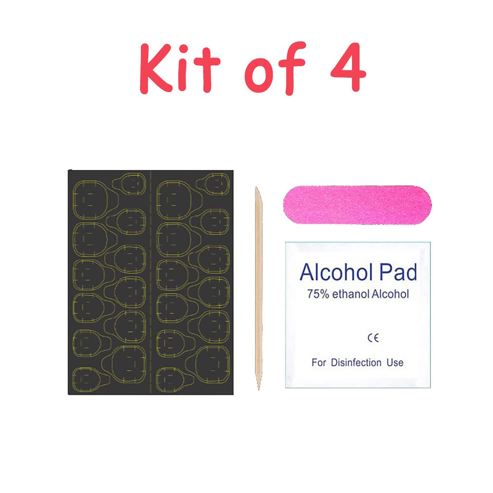 24Pcs Colorful Flower Press-On Nails - Short, Square, Fake, Spring-Summer Nail Art Set, Light Pink Acrylic, Full Cover Glossy False Nails for Women & Girls - Image 6