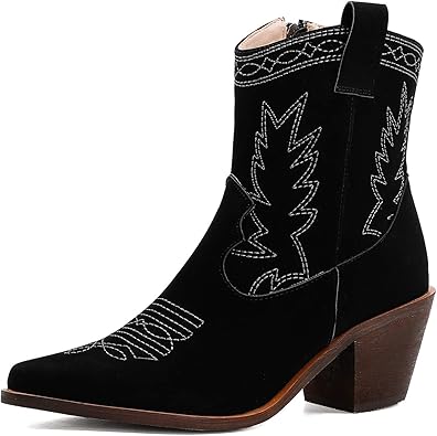 womens cowboy boots with zipper on the side