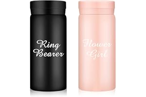 Otuuz 2 Pieces Wedding Flower Gift Ring Bearer Proposal Flower Water Bottle Ring Bearer Water Bottle Tumbler Proposal Gift 6.