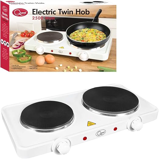 Burners & Hot Plates 2000W DOUBLE HOT PLATE ELECTRIC TWIN ELECTRIC CAMPING HOB FOOD WARMER Home