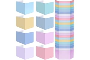 Yeaqee 24 Pcs Solid Privacy Boards for Student Desks Classroom Desk Divider Trifold Table Desk Privacy Panel Privacy Folders Screen Partition for School Teacher Student Study Test Home (Pastel Colors)
