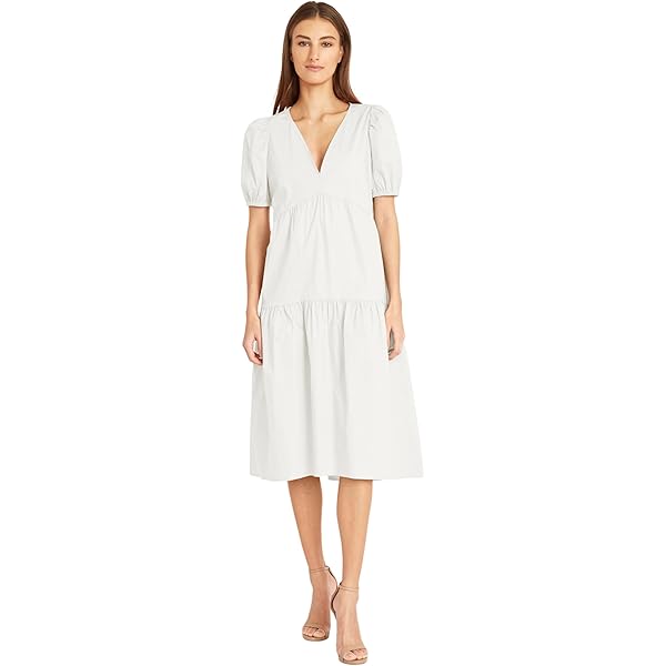 LINDA ANDERSON Women's Sleeve Linen Blend Dress Beige at Amazon Women's  Clothing store