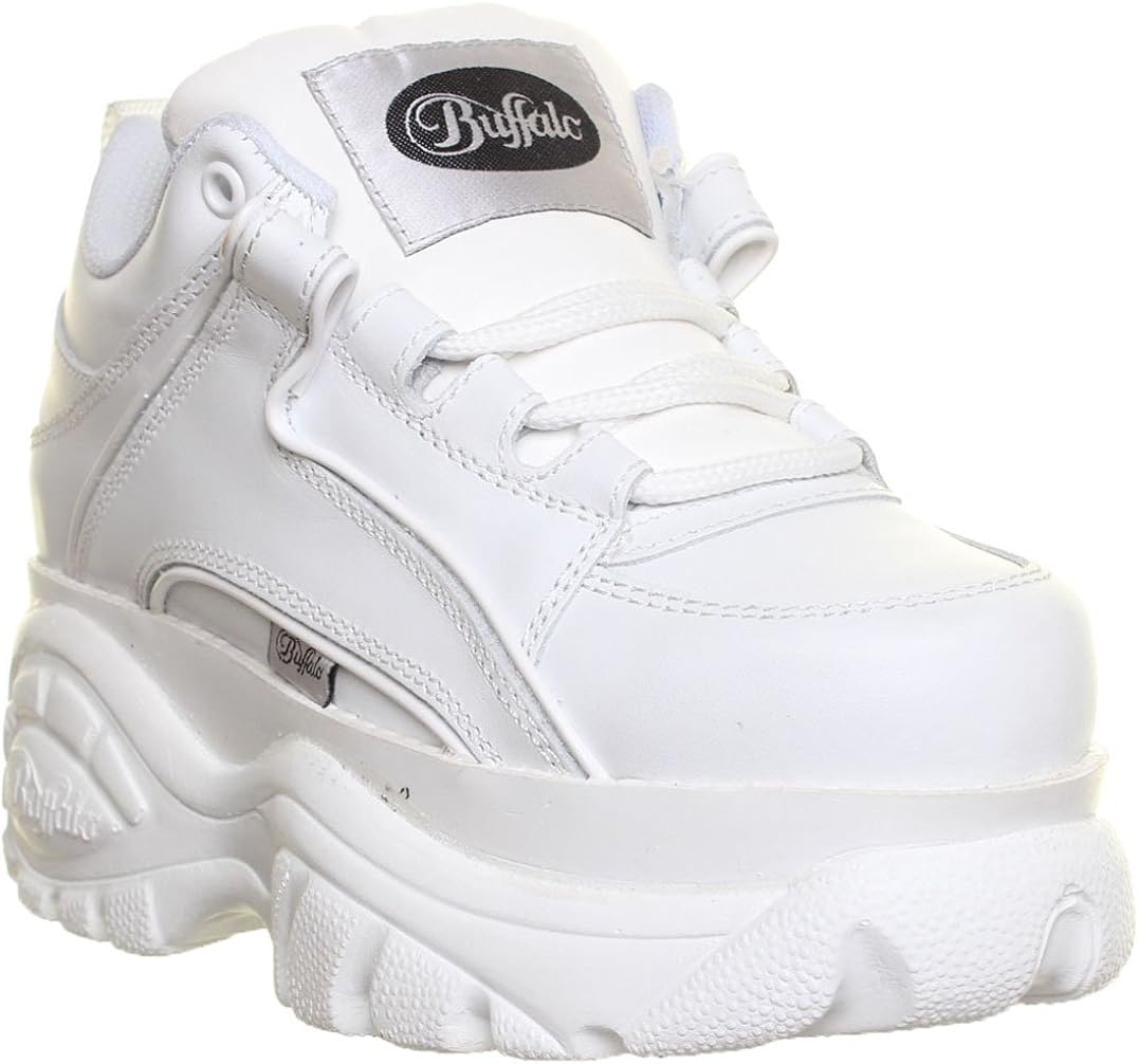 buffalo white chunky platform trainers