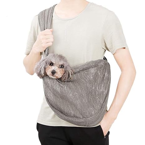 knowledgi Pet-Tragetuch, Umhängetasche Mit Verstellbarem Schieberiemen Für Kleine Hunde, Katzen Oder Kaninchen, Freisprechein