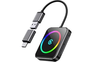 TUIFAC Wireless CarPlay Adapter for Apple iPhone, 2-in-1 CarPlay & Android Auto, Converts Wired to Wireless. Instant Auto-Connect, Low Latency, USB-A/C Plug and Play (Android 11+, iOS 10+)