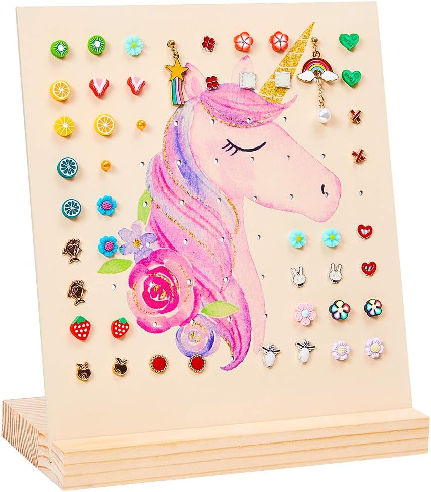 wooden unicorn storage rack