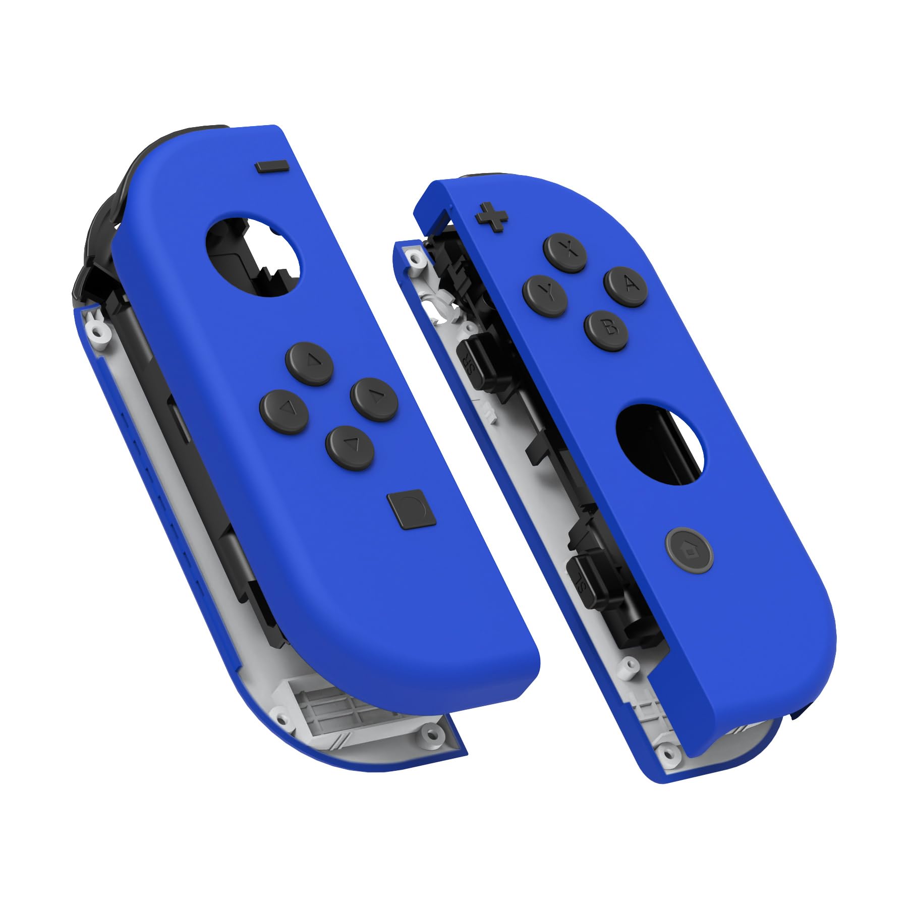 eXtremeRate Soft Touch Grip Blue Joy con Handheld Controller Housing with Full Set Buttons, DIY Replacement Shell Case for Nintendo Switch Joycon & Switch OLED Joy con – Console Shell NOT Included