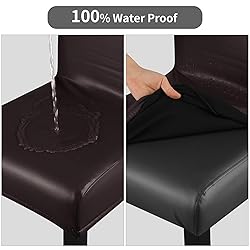 YISUN Bar Stool Covers, Stretch Waterproof PU Bar