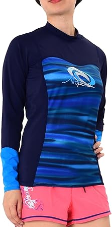 Amazon ラッシュガード 女性用 Upf50 海 プール ダイビング シュノーケル 川 q Aropec アロペック ラッシュガード