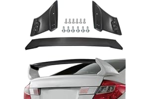PROMOTOR Unpainted Black Mugen Style RR Trunk Wing Spoiler for 2012 2013 2014 2015 9TH Honda Civic 4DR Sedan