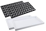 888 Display USA - 100 Black Foam Gem Jars Showcase