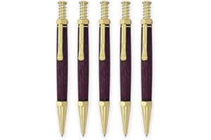 RI ZHENG AS-BPCL264#5-G, DIYKITSMALL, Gold spanner click pen kits, Woodturning Kit (5 pack)