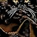 Black Cats Tie Mens Animal Cat Necktie