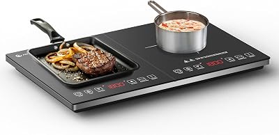 AMZCHEF Double Induction Hob 2800W Portable Dual Burner with Timer