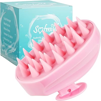 Sofmild Scalp Massager Soft Silicone Shampoo Brush for Hair Growth Pink
