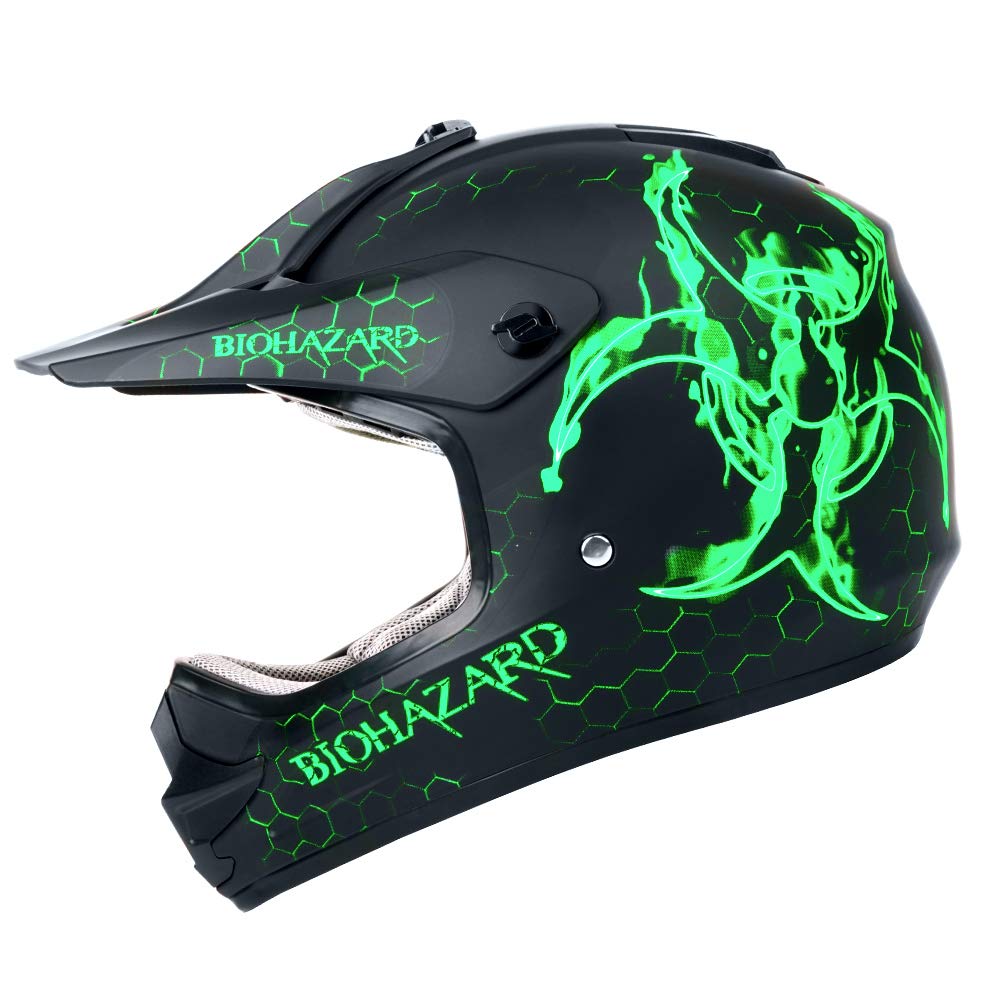Photo 1 of ***************MISSING PARTS**************
Orthrus DOT Certified Adult & Youth Helmet for Dirt Bike ATV Motocross Offroad Motorcycle Bike(BIO-Green,XL)