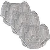 Vakly Adult Vinyl Waterproof Pull-On-Cover Incontinence Pants (This is not a Diaper) Oversized Waterproof Underwear Protection to GO ON TOP of/Together with Diapers & Briefs as a Added Leak Resistance