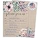Rustic Burlap Invitations with Florals. 25 Lavender Envelopes and Fill in the Blank Invites for Bridal Showers, Baby Showers, Birthdays, Graduations, Christening, Baptism, Dinner Parties, Rehearsal Di