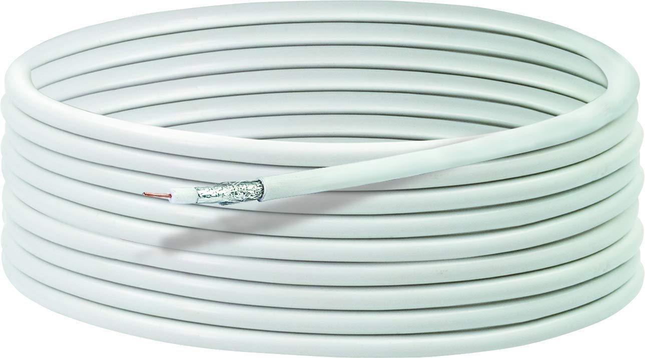 Schwaiger SAT Coaxial Cable Unassembled 7 mm 90 dB 50 m White