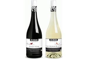 St. Regis Non Alcoholic Sauvignon Blanc & Pinot Noir Wine Duo | Dealcoholized White & Red Wine | Citrus & Berry Notes | 2 x 7