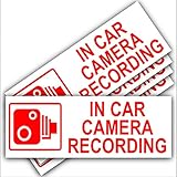 5 x In Car Camera Recording Warning Stickers (External Fitting)
