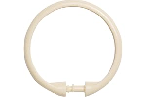 Kenney KN61224 Rust-Proof Smooth Plastic Shower Curtain Rings for Shower Curtain and Standard Shower Curtain Rod, Bathroom Us