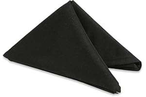 SPARKLES MAKE IT SPECIAL Leading Linens 100 pcs 20"x20" inch Polyester Cloth Napkin - Black - Wedding Linen Restaurant Dinner Wedding Banquet Party - 19 Colors Available