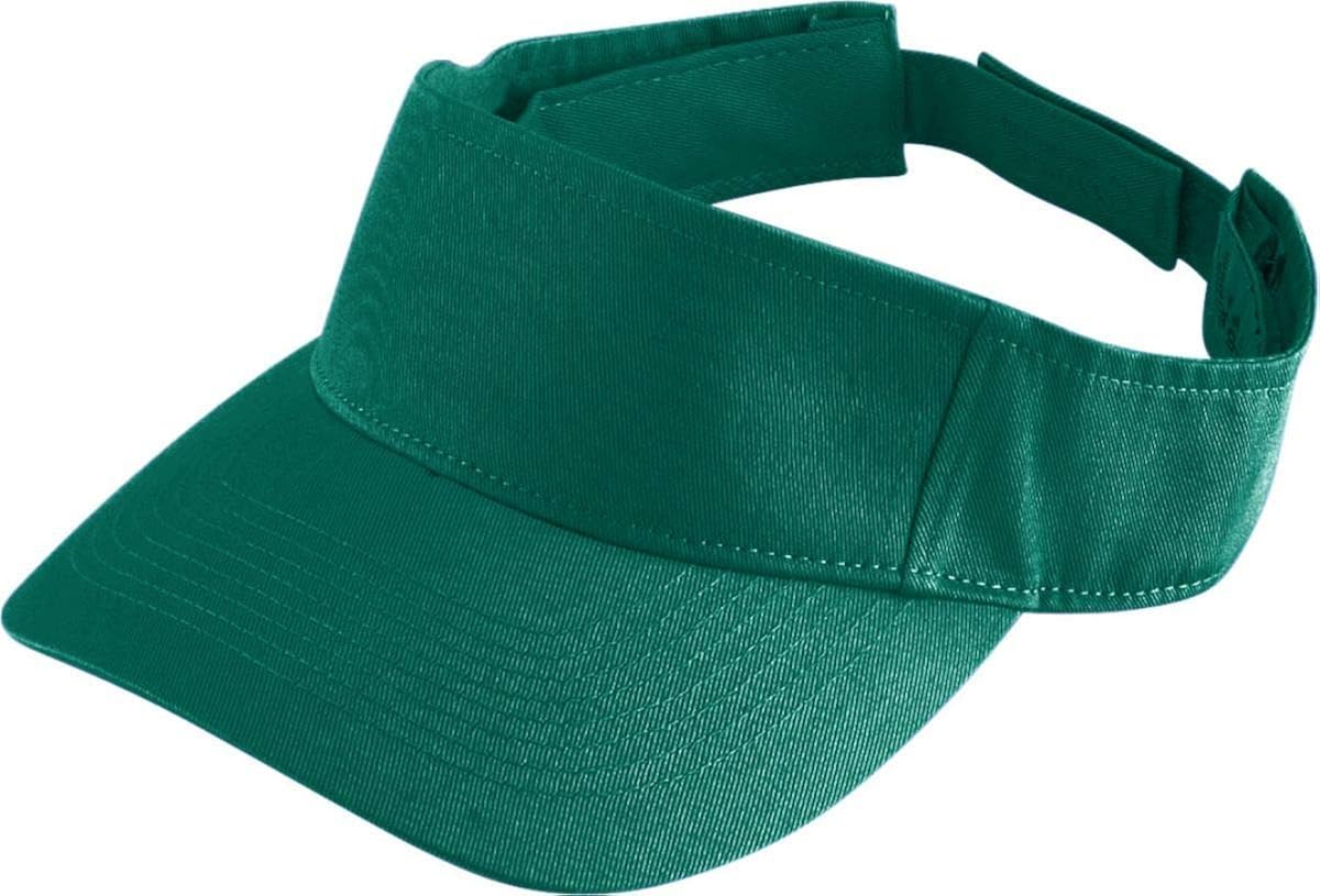 Augusta Sportswear Youth Sport Twill Visor OS Dark Green: Clothing
