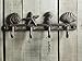 Comfify Vintage Seashell Coat Hook Hanger Rustic Cast Iron Wall Hanger w/ 4 Decorative Hooks - Includes Screws and Anchors - Beach House Decor - Brown