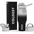 Coldest Sports Water Bottle - 3 in 1 Lids (Chug, Straw, Handle) - Insulated Stainless Steel Tumbler with Handle - Vacuum Water Flask Cup, Valentines Gifts for Him Her (36 oz, Hyperspace)