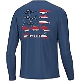 Huk Men's Pursuit Hogzilla | Long Sleeve Performance Fishing Shirt with +30 UPF Sun Protection, Seashell Pink, Small