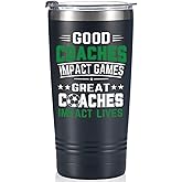 Onebttl Soccer Coach Gifts, Funny Gift Idea for Appreciation, Christmas, Birthday, 20oz Stainless Steel Insulated Tumbler Travel Mug, Black, BS-COACH-TUMBLER20-SOCCER-IMPACT