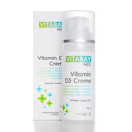 Vitamin D3 Creme 1000 I.E. - 50 ml - Zur äußerlichen Behandlung von Vitamin D-Mangel