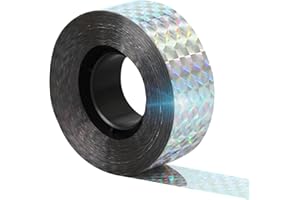 Reflective Scare Tape, Double Sided Tape to Keep Away Birds, Pigeons, Crows, Woodpecker, and More (1” by 298 ft)