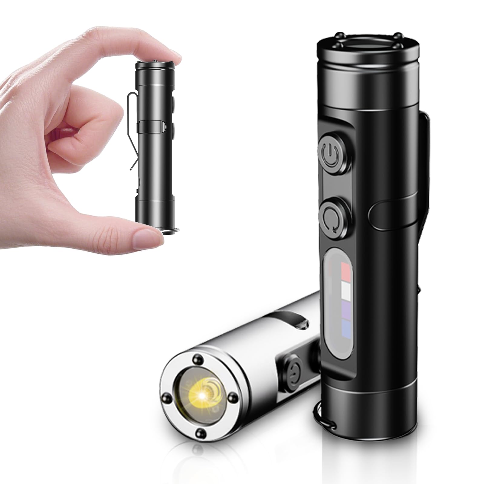 Photo 1 of [No Lighter] K2 Mini Flashlight 6-in-1 Rechargeable Keychain Torch, 500 Lumens COB Light with UV, Magnetic Base, Window Breaker, Compact EDC Survival Tool for Camping, Car, Travel & Gift