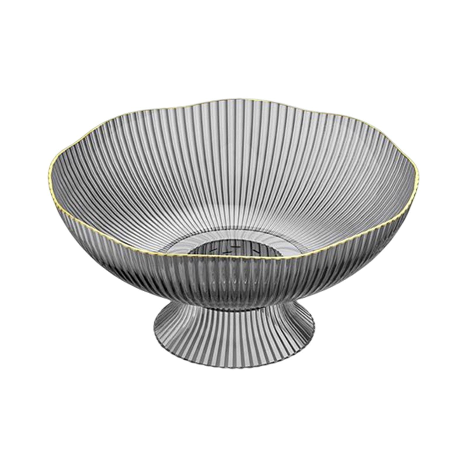 LOVIVER Decorative Pedestal Bowl,Dessert Display Stand Dish Holder,Snacks Fruit Basket Bowl for Farmhouse Kitchen Breads Snacks Home Ornaments, Gray