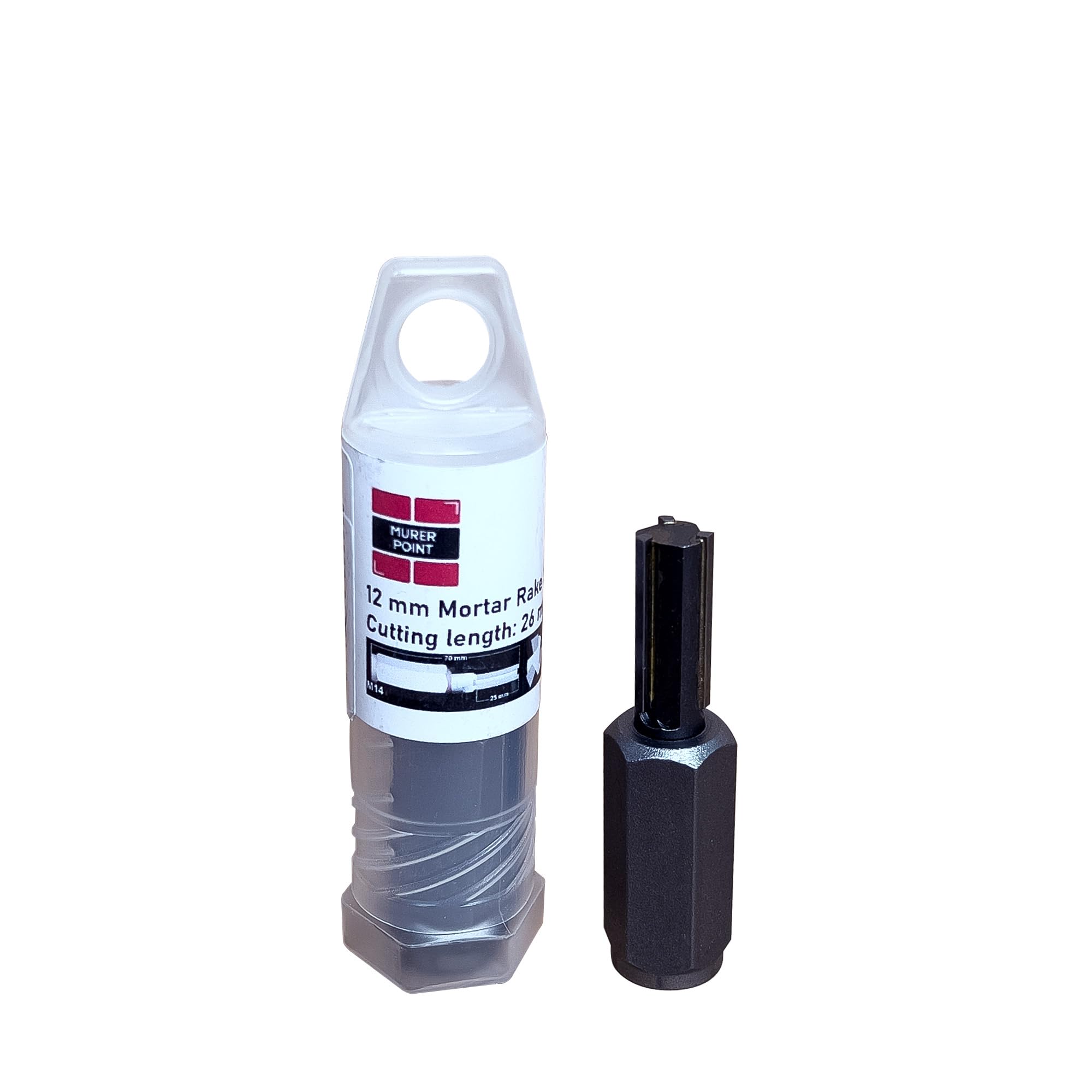 MurerPoint 3 Cutter Masonry Chisel Mortar Rake - 12mm | TCT Chisel Mortar Masonry Joint Raking Router with 26mm Cutting Depth | Repointing Raker Tool, Fast Removal of Old Mortar & Brickwork Pointing