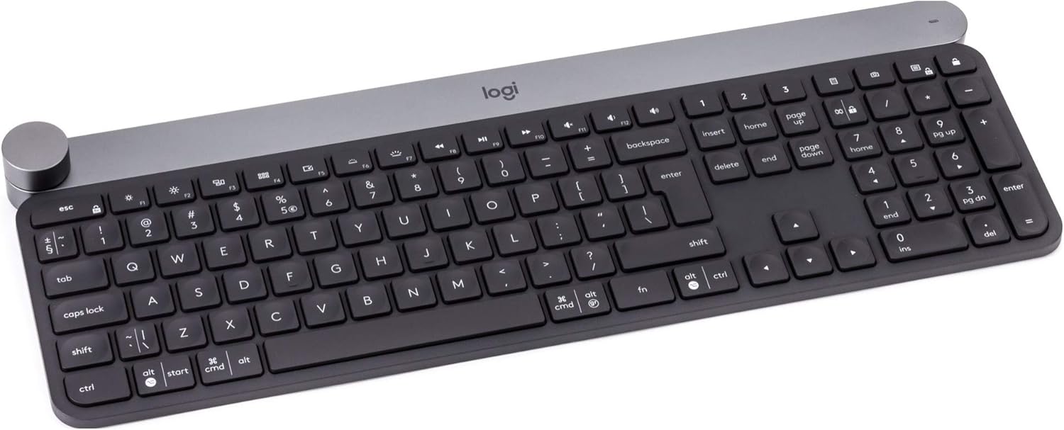 Logitech Craft Illuminated Wireless Keyboard, 2.4GHz Wireless and ...