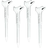FIRE AWAY 4-Prong Unbreakable Nylon Plastic Golf Tees 3-1/4 Inch | Lab-Tested 4 More Yards | Zero Friction Farthest Flight Path | Precision Height Markers | Reusable Nylon