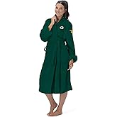 NORTHWEST The Company Official NFL Green Bay Packers S/M Silk Touch Bath Robe with Number, Dark Green, 25" x 47"